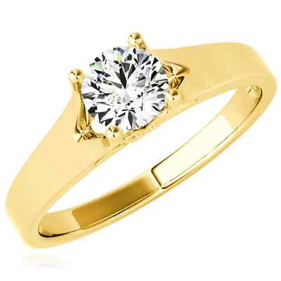 2C Charles & Colvard Forever One Moissanite 14K Yellow Gold Engagement Ring
