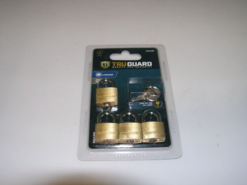 4 Pack - Keyed-Alike Padlocks, Solid Brass, 3/4-In., 4-Pk. -1920QTG