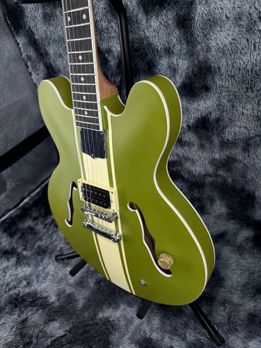 Green Line ES-335 Electric Guitar Semi Hollow HH Open Pickups Maple Neck - Picture 6 of 16