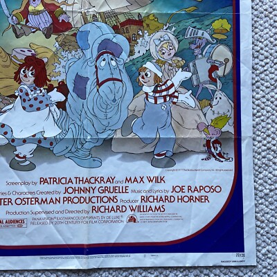 RAGGEDY ANN AND ANDY ORIGINAL 27X41 MOVIE POSTER 1977 | eBay