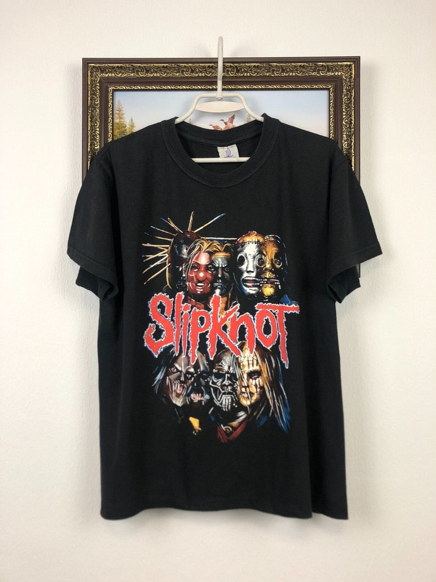 Vintage Slipknot Band Tee Shirt Rare Hype Over Print Mens Black