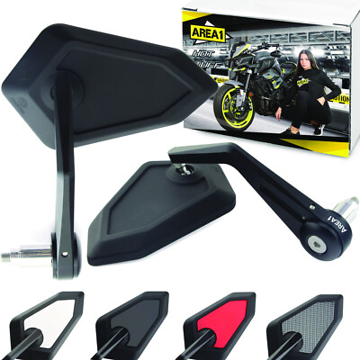 Motorrad Lenkerenden Spiegel Area1 Rückspiegel Set E-geprüft V04)