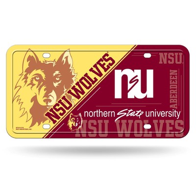 Northern State Wolves 12x6 Metal License Plate Auto Tag