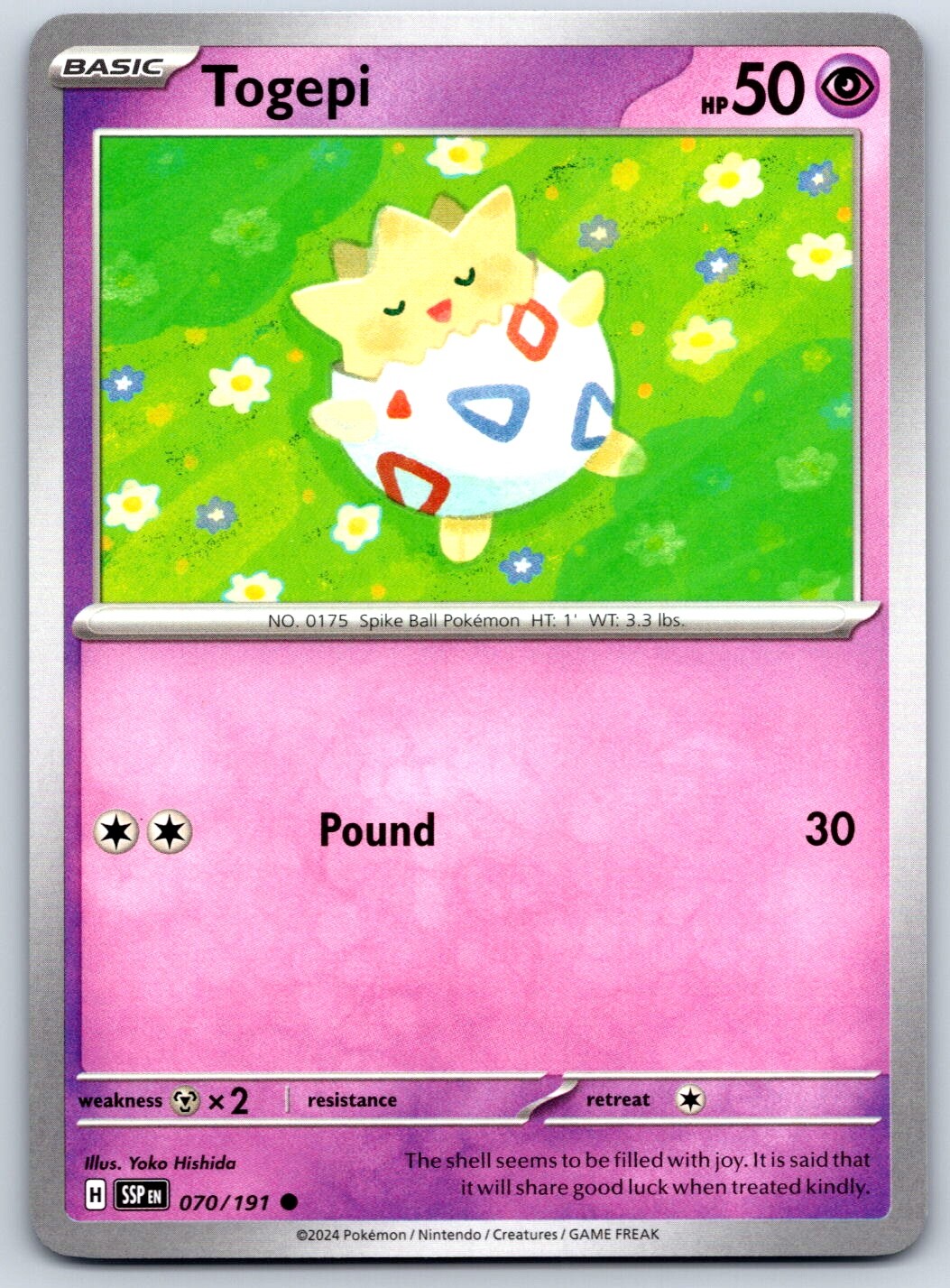 Togepi - Surging Sparks SSP 070/191 Pokemon Card