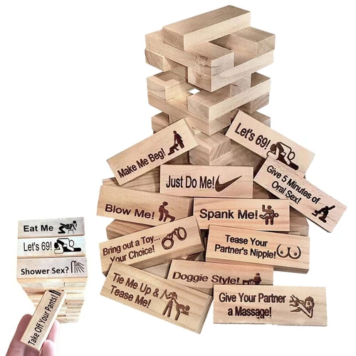 48PCS Super Naughty Block Tower Game - Couple Activities & Date Night Ideas - Picture 23 of 24