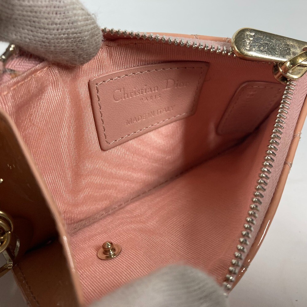 CHRISTIAN DIOR LADYDIOR Cannage Wallet Coin Compartment coin purse