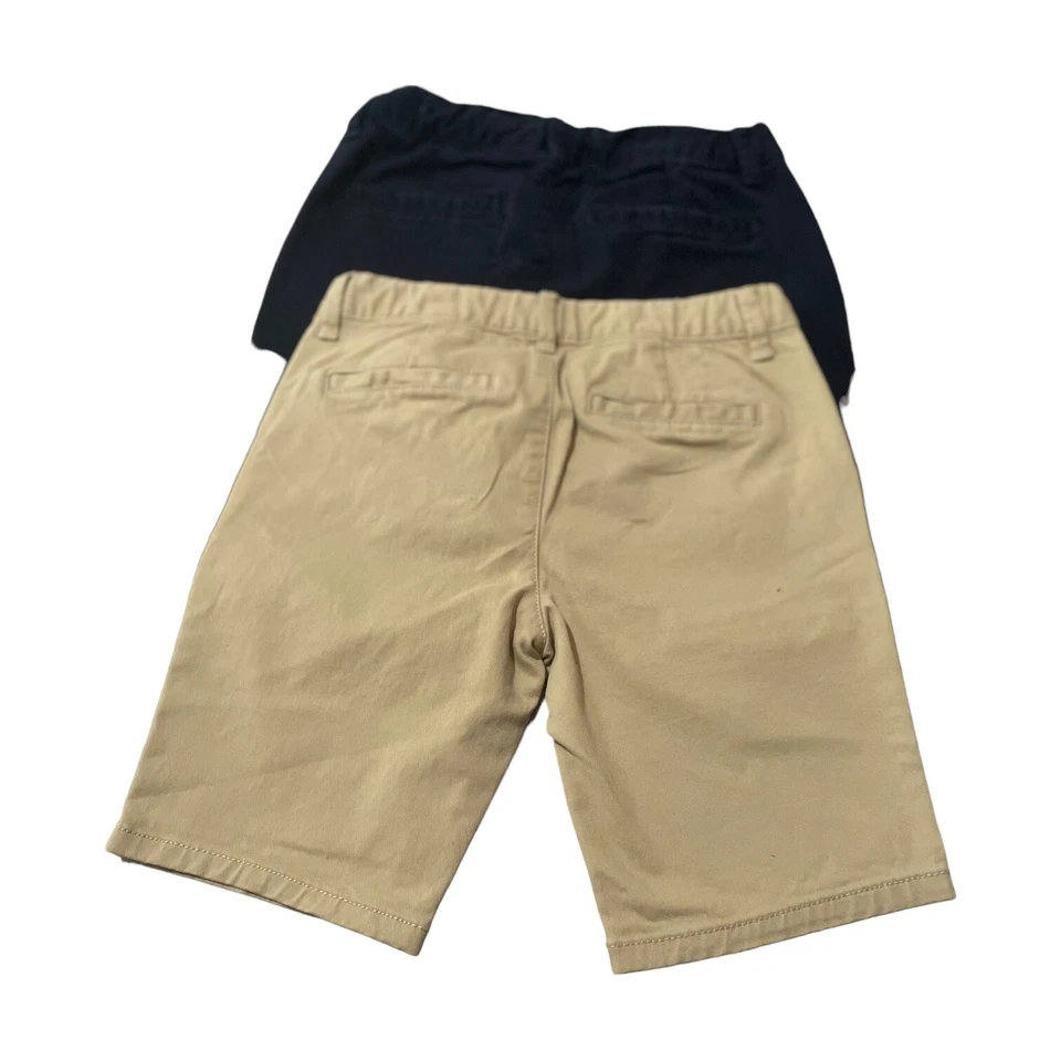 Niñas Niños Lugar Caqui y Azul Marino Uniforme Pantalones Cortos Bolsillos Cintura Ajustable Talla 6x/7 Foto 2 de 4