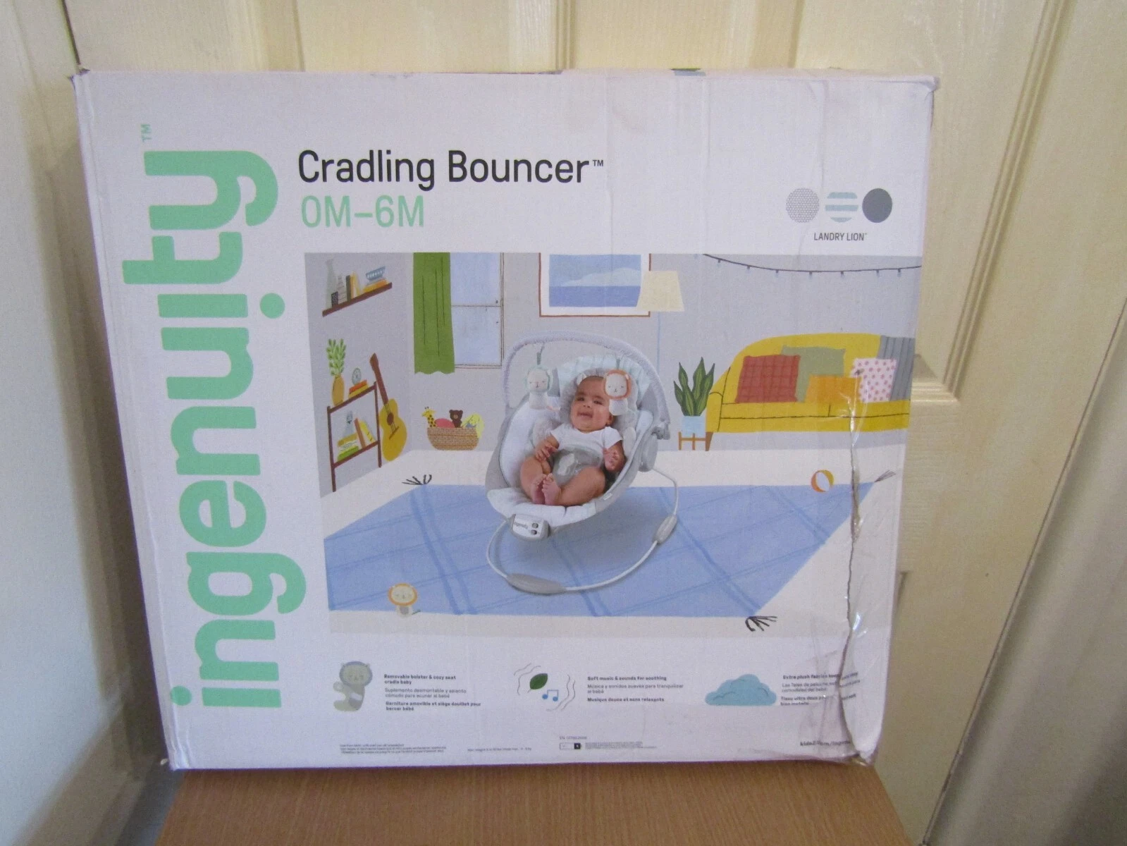 INGENUITY LANDRY LION BOUNCING CRADLE.
Opens in a new window or tab