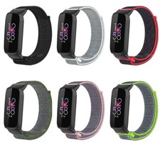 Nylon Woven Fabric Loop Sports Replacement Watch Wristband Strap For Fitbit Luxe