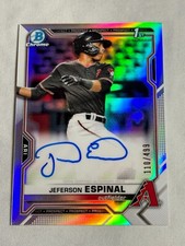 2021 Bowman Chrome Refractor Jeferson Espinal 1st Auto /499 Diamondbacks