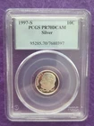 1997 S Silver PCGS PR70 DCAM Slabbed Dime 10c 10 Cents