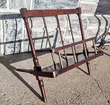 Vintage Cherry? Brass Spindle Tabletop Book Bible Dictionary Display Stand