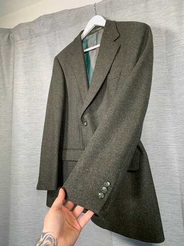 Blazer Brook Taverner Talla 42R Verde Luna Tweed Lana Chaqueta Caza Tiro - Imagen 5 de 19