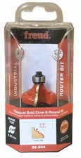 Freud #38-504 Industrial Router Bit Classical Bold Cove & Round Bit 1/4" Shank