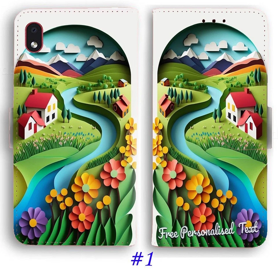 Cubierta de teléfono billetera de texto personalizada para LG Q60 V30+ G8S K8 9 10 11+ 41S 50 61 Foto 2 de 4