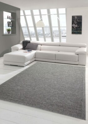 Indoorteppich / Outdoorteppich in Sisal Optik für drinnen und draußen - grau