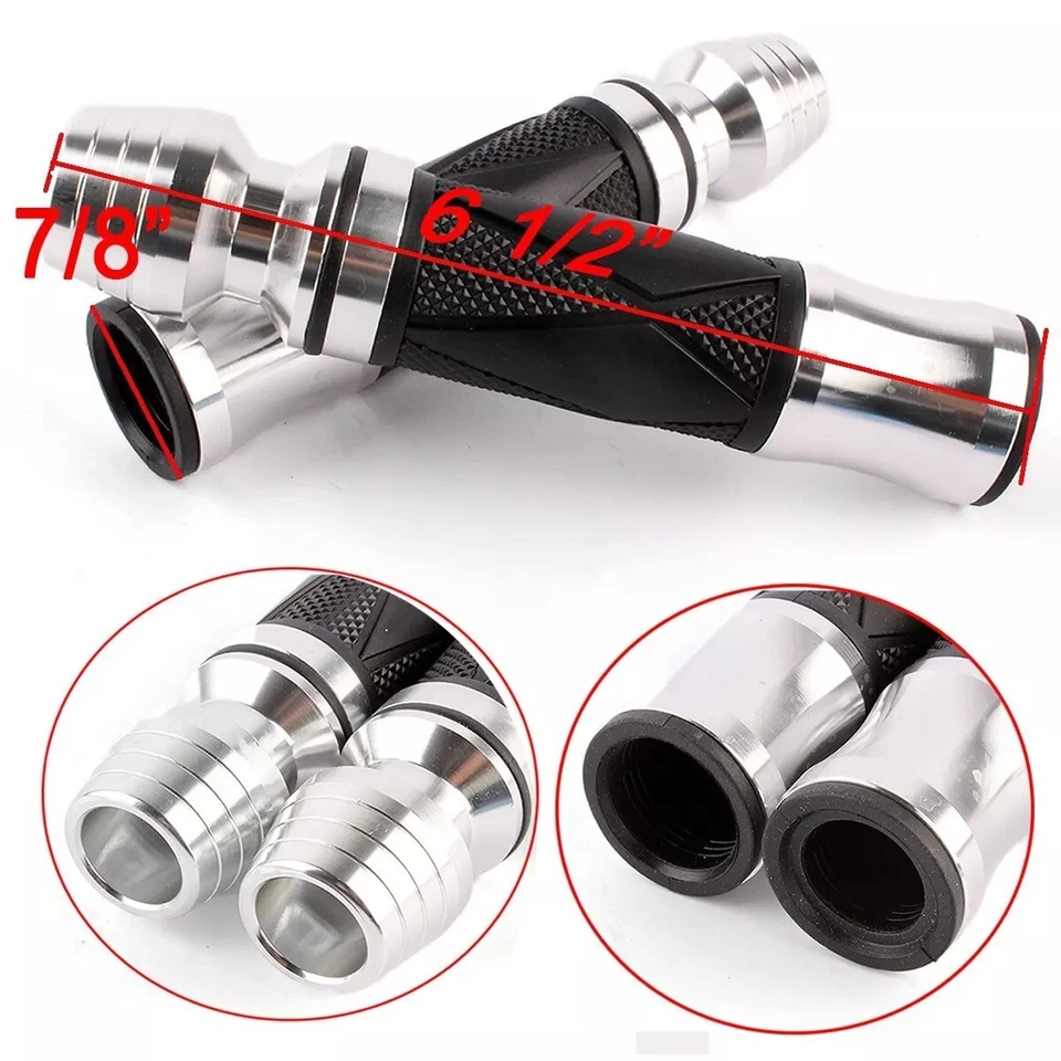 Empuñaduras de aluminio para manillar de motocicleta de 7/8" 1" para KAWASAKI NINJA ZX6R ZX10R Foto 3 de 3