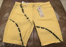 Levi's 511 Slim Fit Cut Off Denim Shorts 12" Inseam Men's Size 36 NWT