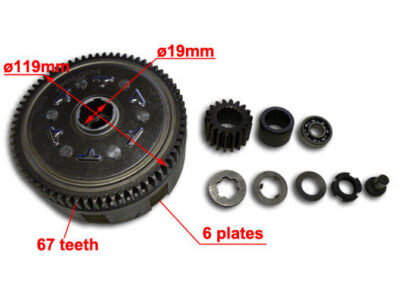 NEW 6 PLATE 67 TEETH MANUAL CLUTCH UNIT PITSTERPRO / ZS 160HO