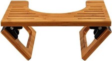 Bamboo Squatting Stool for Adults, Foldable Stool for Bathroom, Potty Step Stool