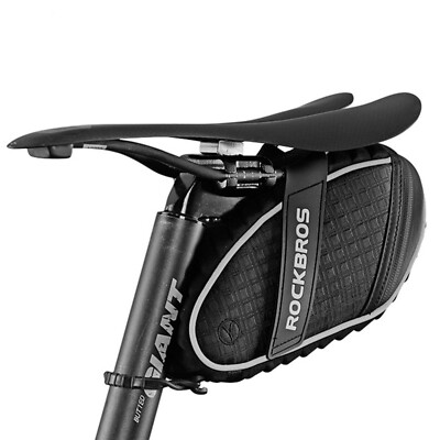 ROCKBROS Satteltasche Fahrradtasche mit Lichthaken 3D Shell Wasserdicht 3 Farbe
