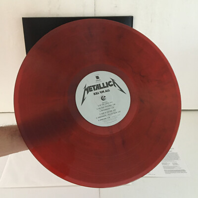 METALLICA kill 'em all RED COLORED VINYL Lp Record , Limited