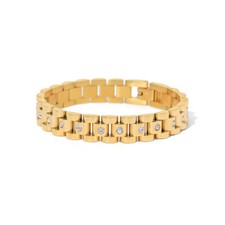Stainless Steel PVD Plated 18K Gold Titanium Steel Bracelets