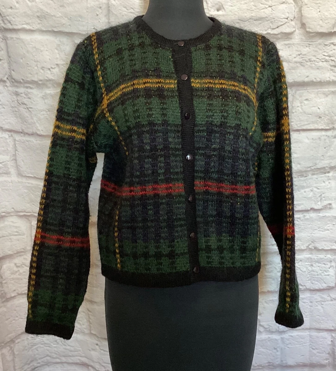Green plaid deals sweater