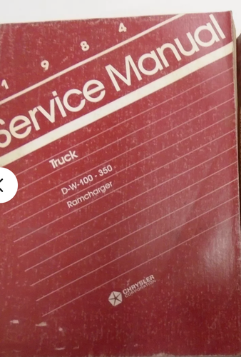 1984 Dodge Ramcharger DW 150 250 350 Service Shop Repair Manual OEM Set - Picture 2 of 10