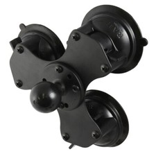 RAM Mount Twist-Lock Triple Suction Cup Base with 1.5" Ball - Holds up to 4 lbs.