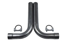 Dual Exhaust Kit Side Exit Adapters With Hardware 2.5 Aluminized