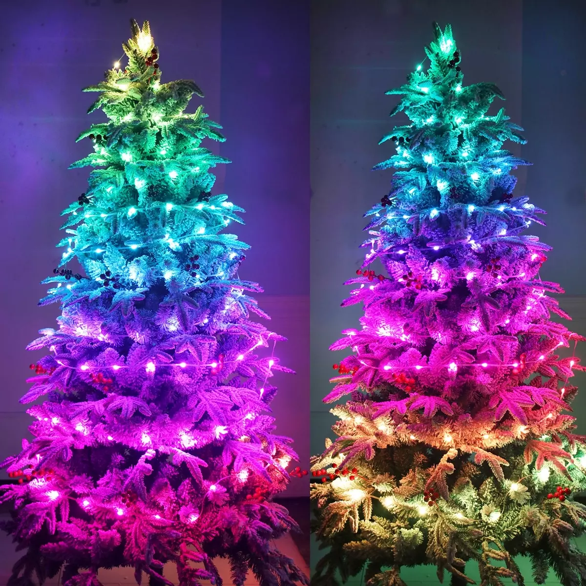 Bluetooth Color Changing LED Christmas Tree Lights With Remote