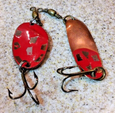 VTG old antique pair fishing lures ROY SELF MIRRORED TROUT SPOON size 2  Spokane | eBay