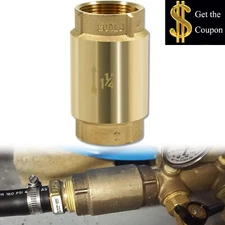 1 1/4" NPT Brass Check Valve Female Pipe Thread FPT One Way Back Flow Well Pump