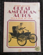 1972 March GREAT AMERICAN AUTOS by Lester Brooks VG 4.0 1st SBS 
