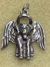  SALE PRICED RARE HANDCRAFTED PEWTER GUARDIAN ANGEL CHARM/TAG FOR DOG-NEW