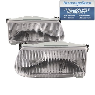 Fits Rexhall Vision 1998 Motorhome RV Left and Right Headlights Pair Halogen
