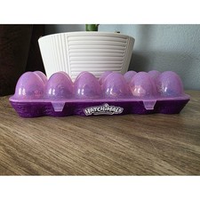 Hatchimals CollEGGtibles 12 Pack Egg Carton Purple Glitter Figures Case Kids Toy