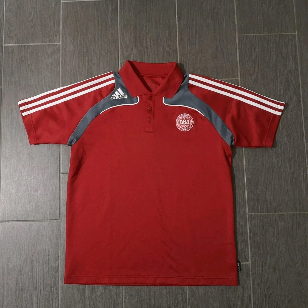 Vintage Retro 2007/08 Dänemark Nationalmannschaft Poloshirt Größe: S Fußball