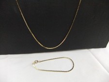 Vintage goldfarbene Kette Halskette & passend...