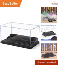 Minifigure Display Case Acrylic Dustproof Storage Box for Action Figures Coll...