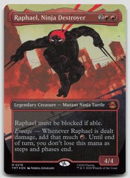 Raphael, Ninja Destroyer (Borderless) Foil - Teenage Mutant Ninja Turtles #218