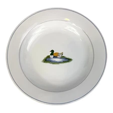 Rare Pierre Deux Segries Moustiers Soup Bowl Plate Duck Mallard Hunting 9.75”