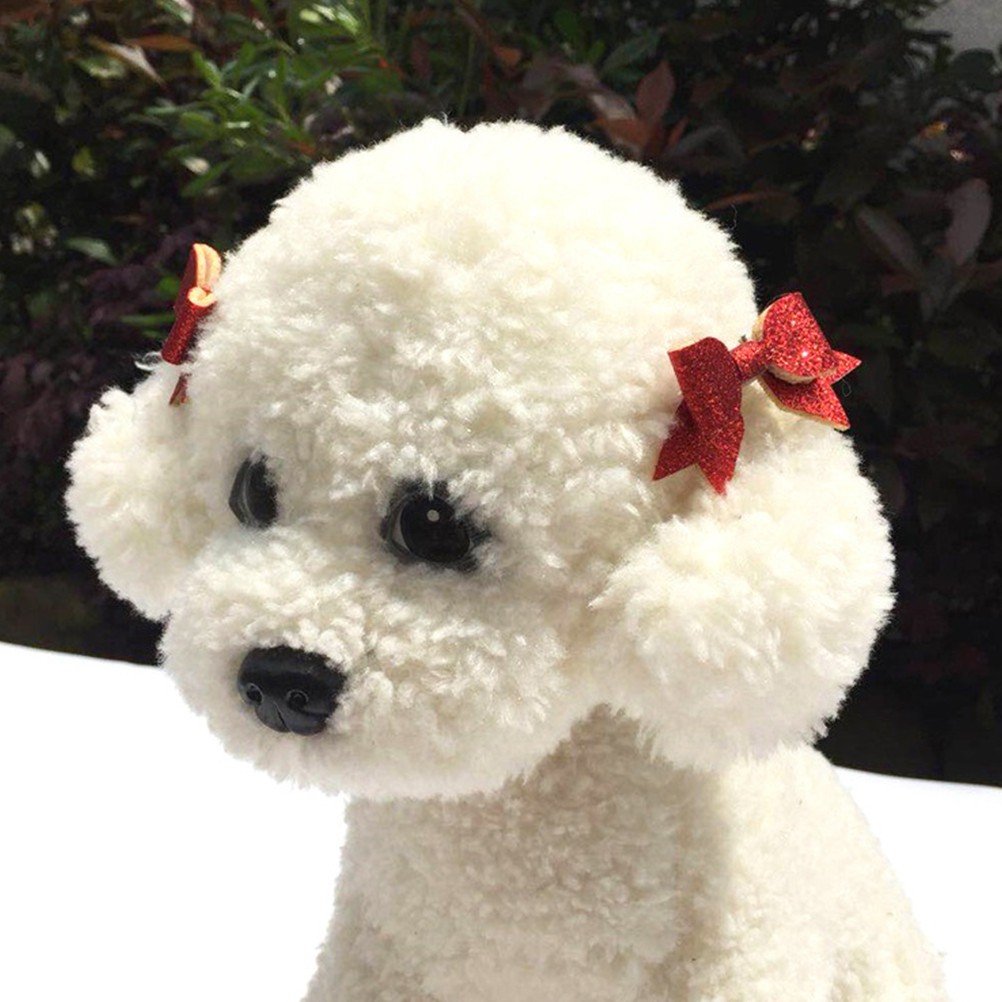 10 pezzi fiocchi per capelli adorabili per cani clip per capelli per animali domestici accessori forniture per animali domestici