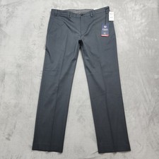NEW Chaps Pants Mens 38x32 Gray Classic Fit Performance Stretch Dress Office