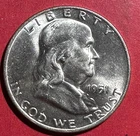 1951D US Franklin SILVER Half Dollar! "Denver Mint"! Choice AU Details!