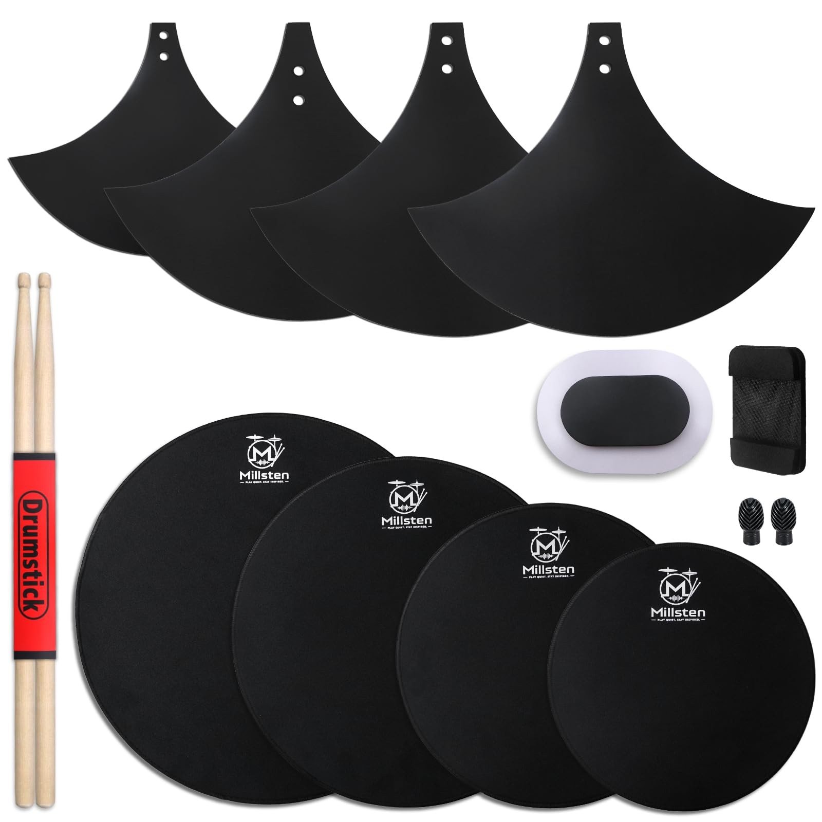 Millsten Drum Mute Pads and Cymbal Silencer Kit