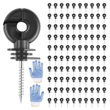 100PCS Electric Fence Insulators Heavy Duty PP PE Self Tapping 3.7 Inch Fence