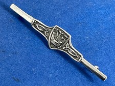 ANTIQUE PROVINCIAL SCOTTISH IONA / OBAN SOLID SILVER VIKING SHIP BROOCH 1922