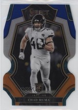 2022 Select Premier Level Blue & Orange Prizm Die-Cut 11/35 Chad Muma #146 0fp5